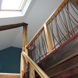 Garde corps en fer forge, rambarde, balustrade en fer forgé, escalier fer forge chene, ferronnier, ferronnerie Pau, Angais, 64, orthez, Tarbe