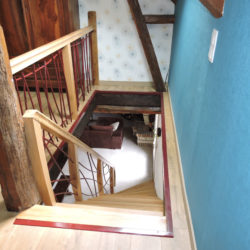 Garde corps en fer forge, rambarde, balustrade en fer forgé, escalier fer forge chene, ferronnier, ferronnerie Pau, Angais, 64, orthez, Tarbe