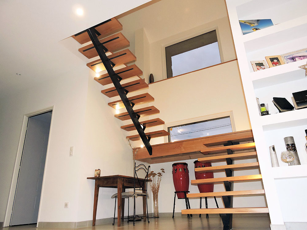 Escalier métal et bois – Réf MYN