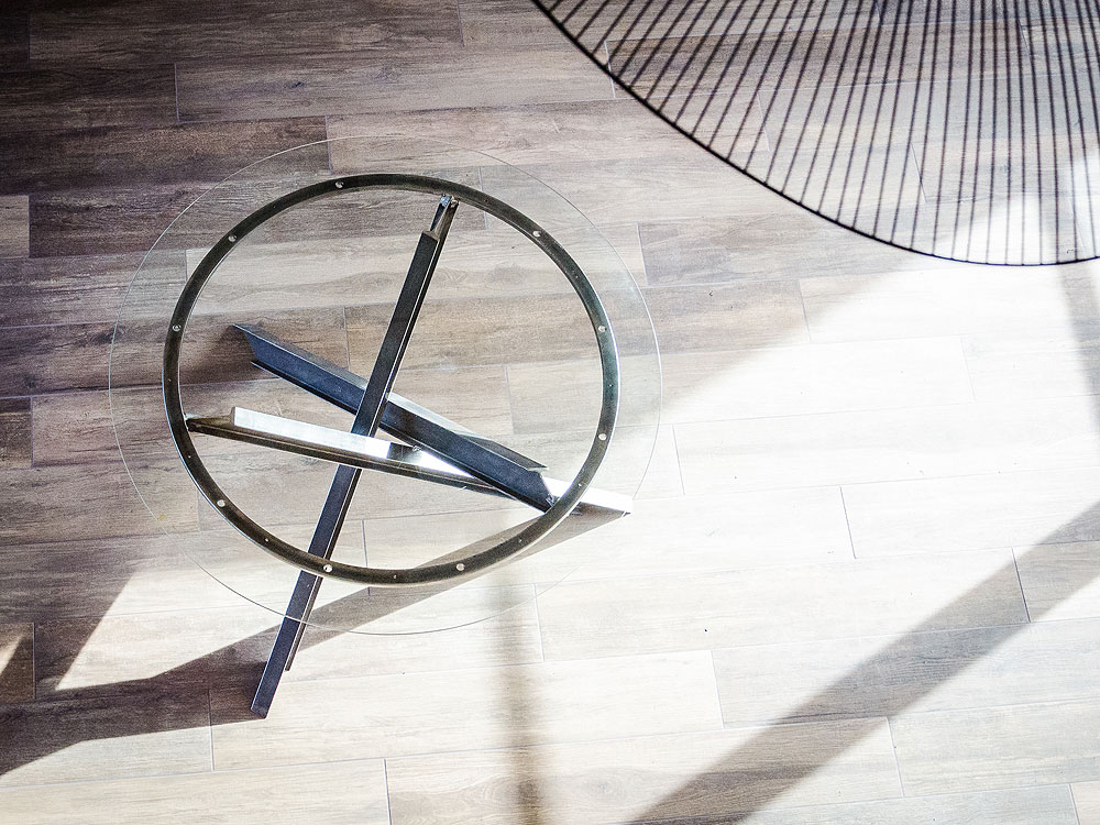 Table acier et verre – Réf RNT