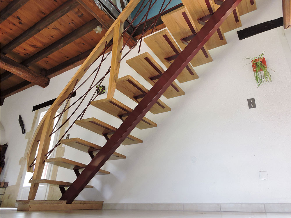 Escalier métal et bois – Réf BLN