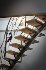 Escalier métallique et bois Fabricant, ferronnier Pau Escalier métallique et bois