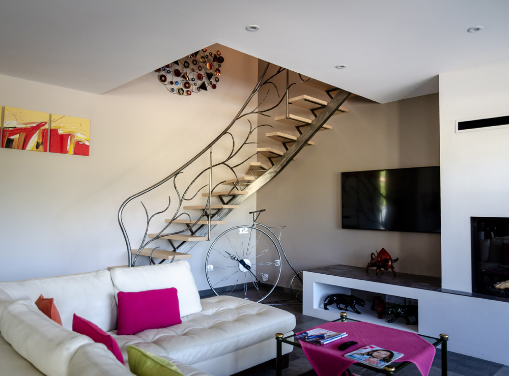 Escalier à limon central – Réf LPY